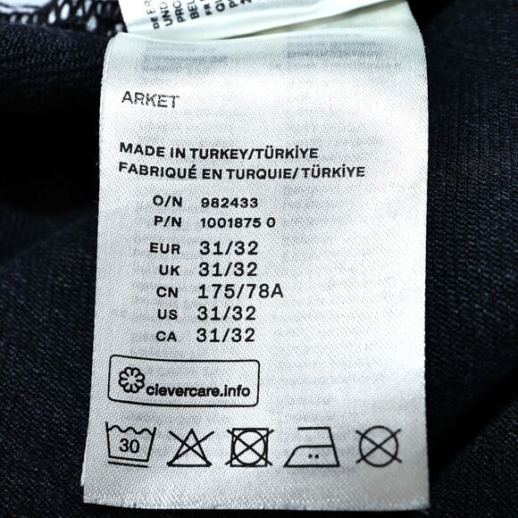 ARKET Jeans Mens Birch Slim Stretch Black Slim Fit 31/32 57% Organic‎ Cotton - Picture 5 of 7